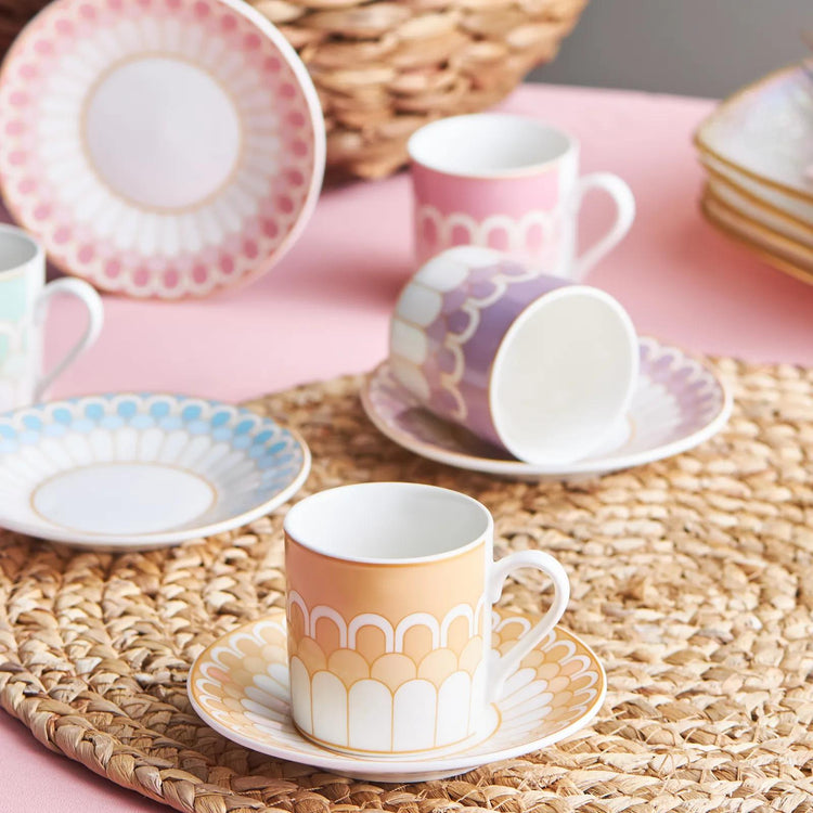 KARACA MELIS 6-PERSON 80 ML COFFEE CUP SET