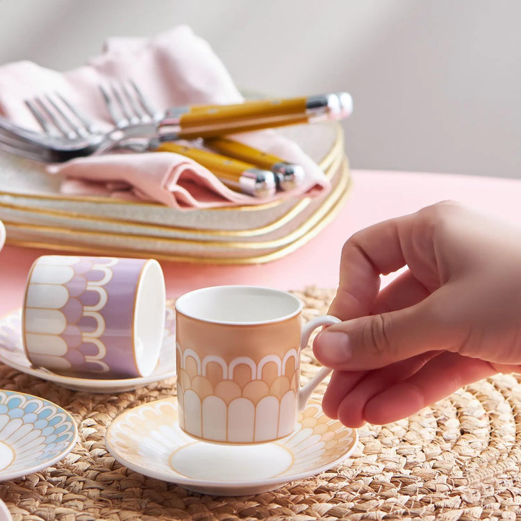 KARACA MELIS 6-PERSON 80 ML COFFEE CUP SET