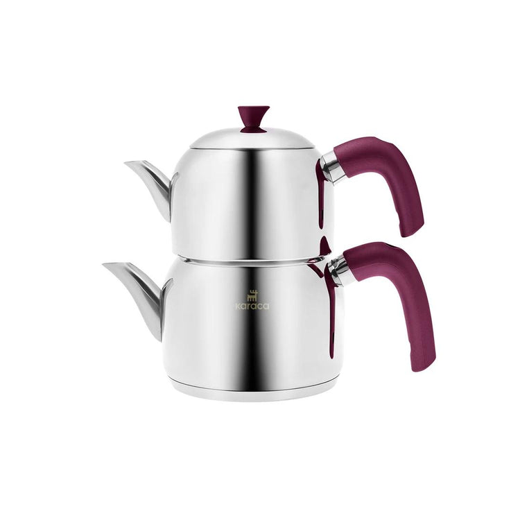 KARACA ALDER MEDIUM-SIZED TEAPOT SET (MÜRDÜM - PURPLE)