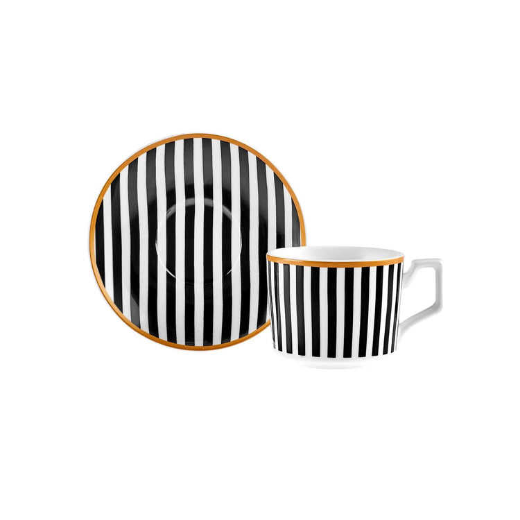 KARACA CHEKERS 6-PERSON 220 ML TEA CUP SET