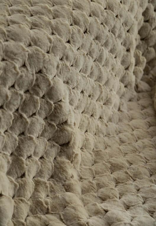 AP DOUBLE BED SPREAD SET SILVERFOX ECRU