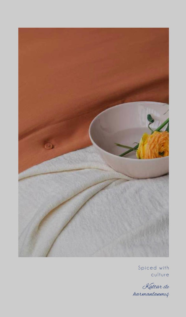 AP Double Solid Duvet Cover Set - Essential Brick Red