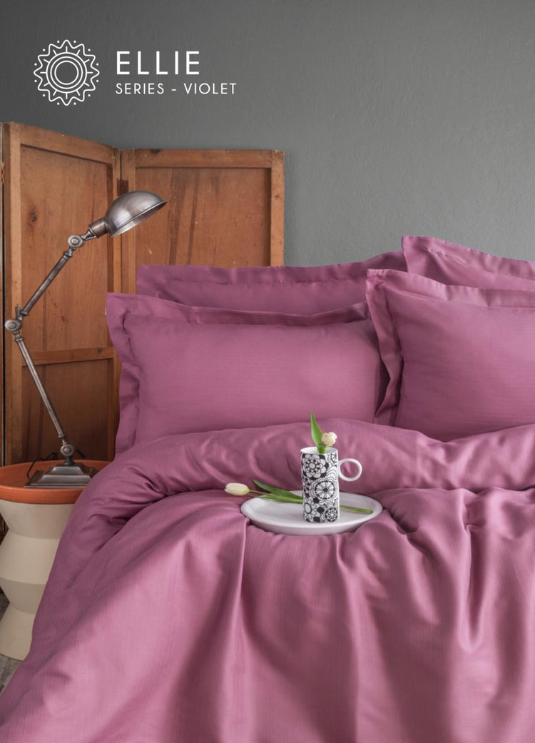 APRICITIAS DOUBLE Bamboo Duvet Cover Set - Ellie Violet