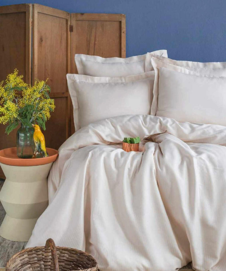 AP Double Bamboo Duvet Cover Set - Ellie Vanilla