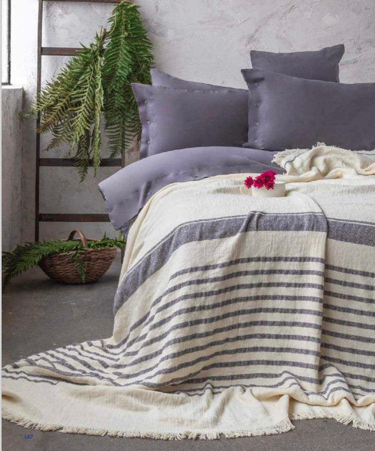 AP Double Solid Duvet Cover Set - Essential Anthracite