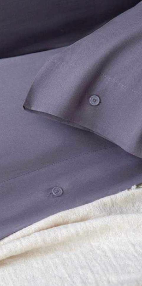 AP Double Solid Duvet Cover Set - Essential Anthracite