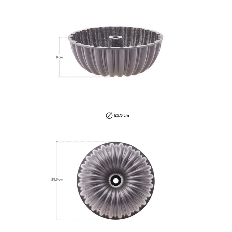 KARACA CAKE PRO SLICED CAST IRON CAKE MOLD, ANTHRACITE