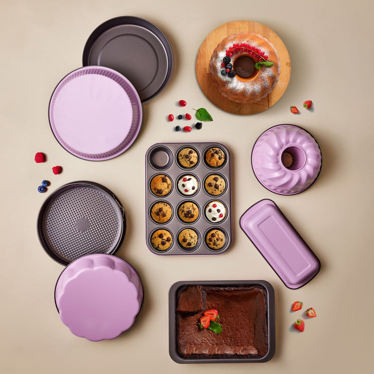 KARACA MULTICAKE LILAC 12-PIECE MUFFIN PAN, PINK