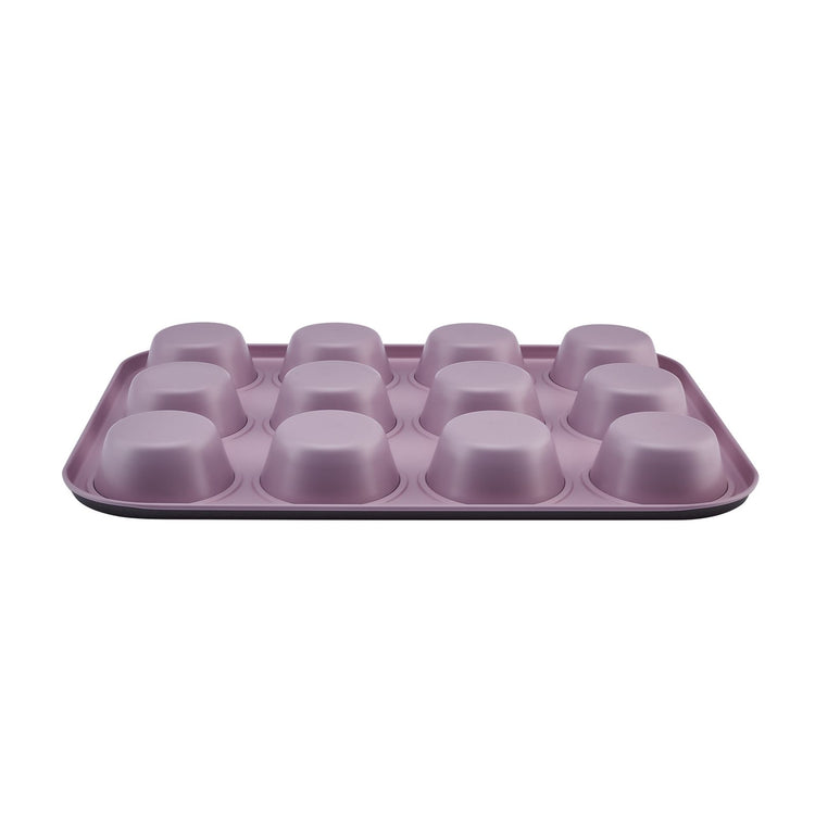 KARACA MULTICAKE LILAC 12-PIECE MUFFIN PAN, PINK