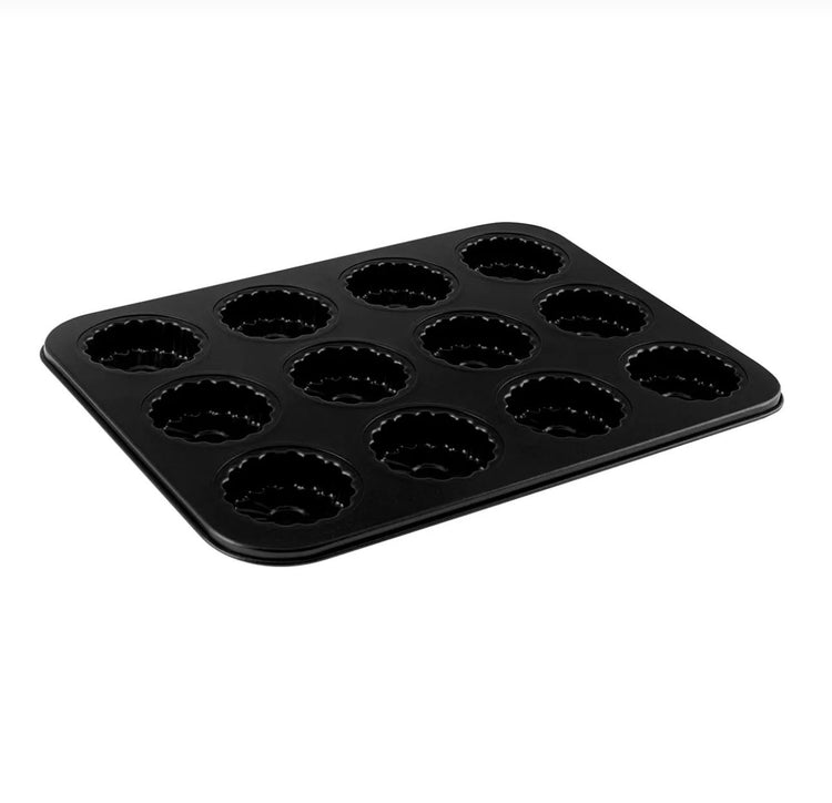 Karaca Papatya 12-Piece Muffin Cake Mold Gray