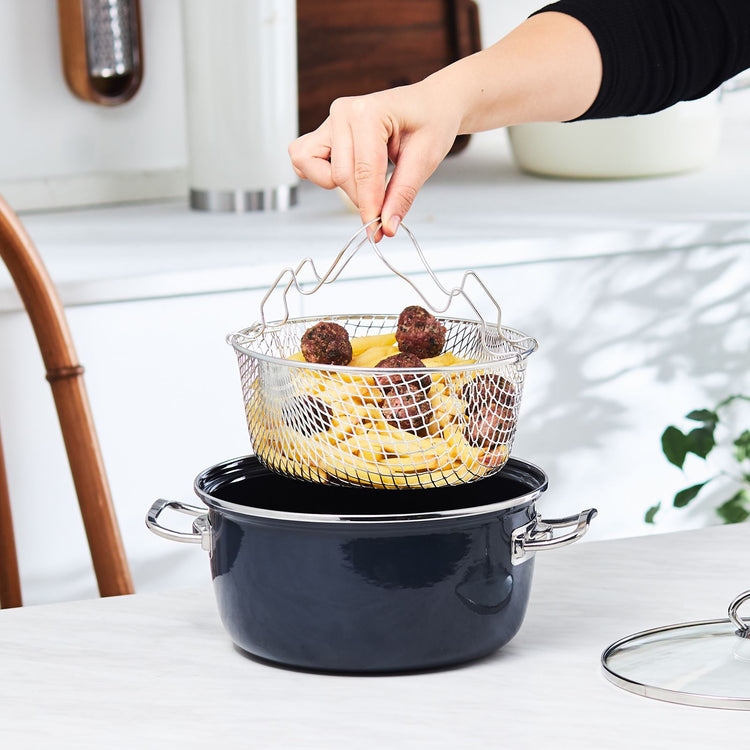 Karaca Mutfaksever Enamel Frying Pan Anthracite