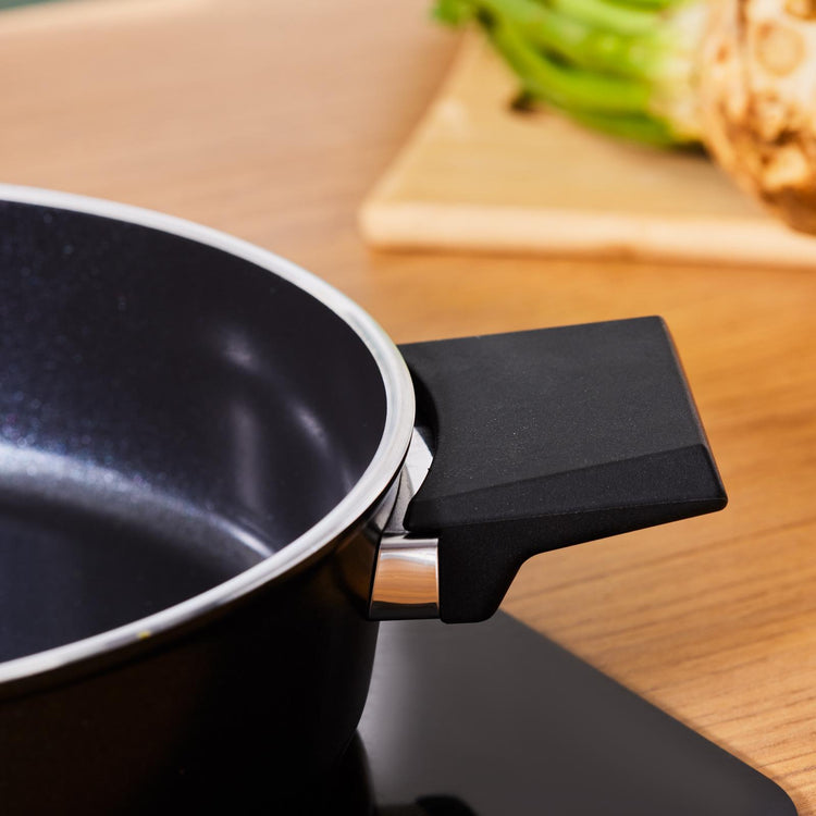 KARACA SWISS CRYSTAL DEEP SAUCEPAN, 30 CM BLACK