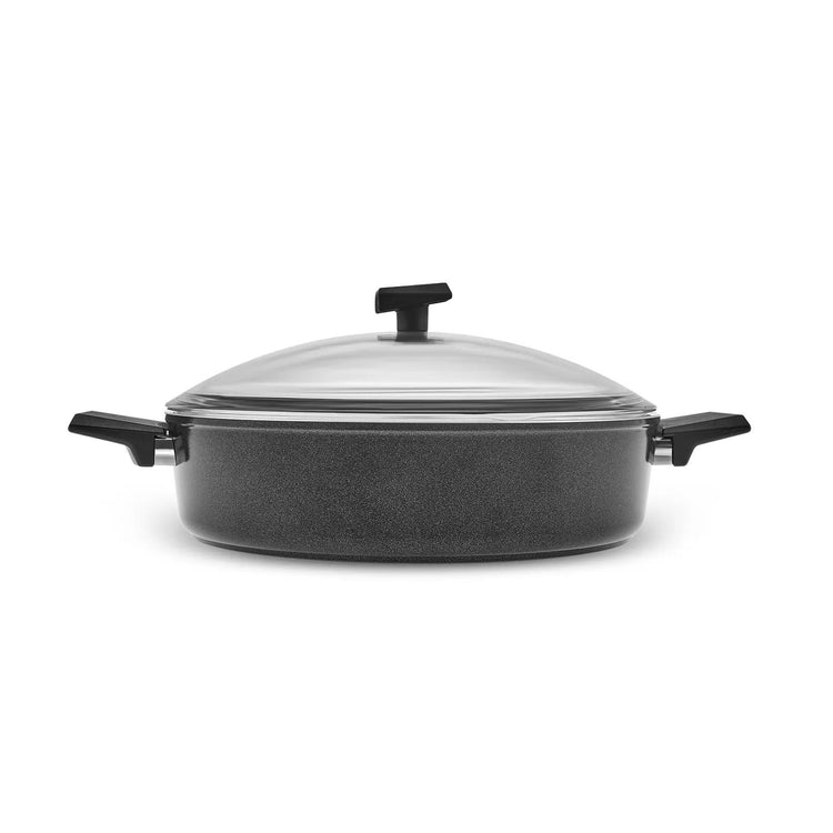 KARACA SWISS CRYSTAL DEEP SAUCEPAN, 30 CM BLACK