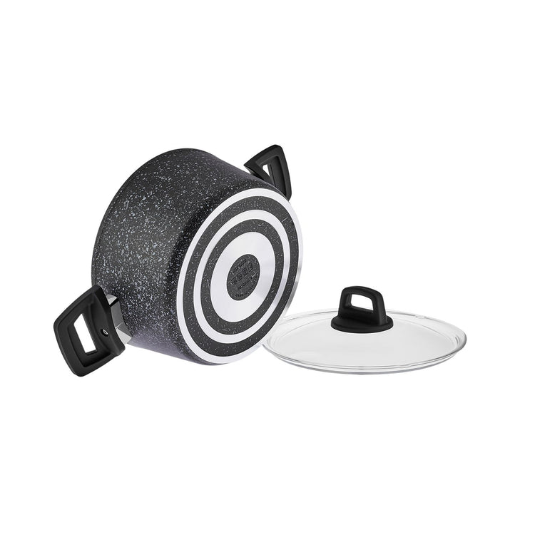 KARACA BIOGRANITE ELIZ 10-PIECE COOKWARE SET, BLACK