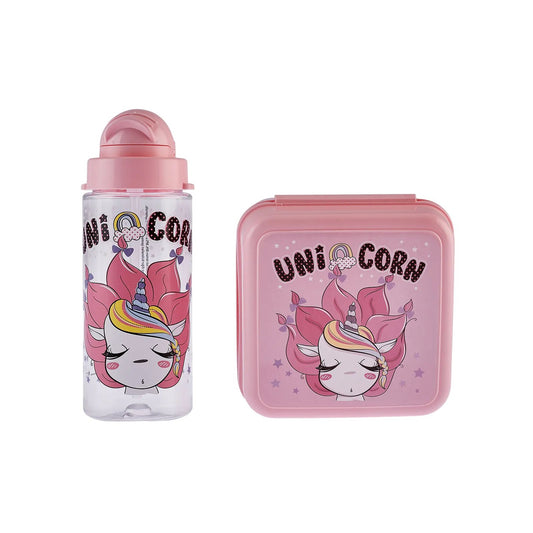 KARACA UNCORN 2-PIECE FEEDING SET PINK