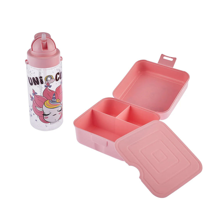 KARACA UNCORN 2-PIECE FEEDING SET PINK