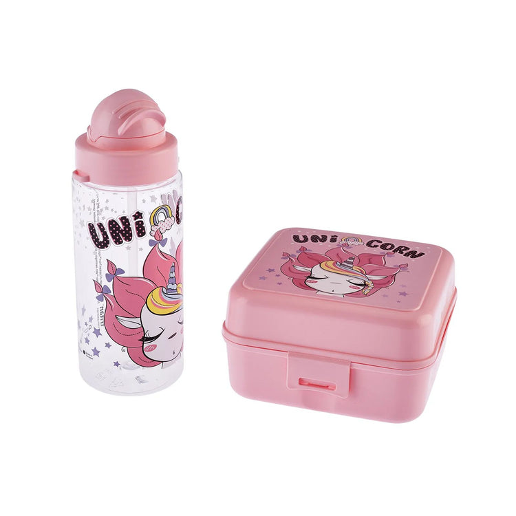 KARACA UNCORN 2-PIECE FEEDING SET PINK