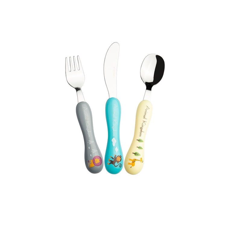 KARACA ANIMAL KINGTOM 3-PIECE CHILDREN`S FORK, SPOON,KNIFE SET