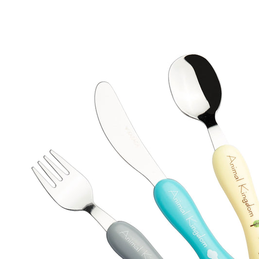 KARACA ANIMAL KINGTOM 3-PIECE CHILDREN`S FORK, SPOON,KNIFE SET