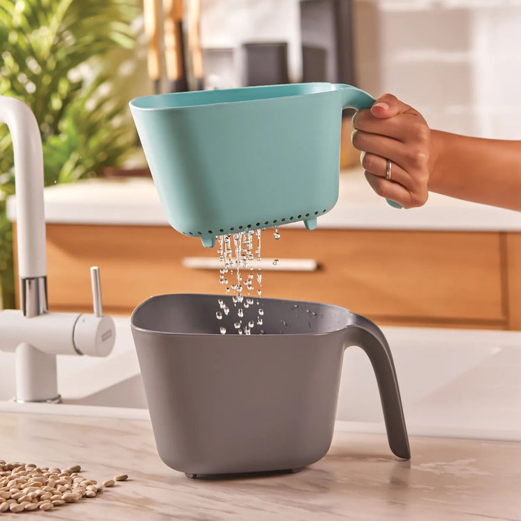 KARACA NELL GRAY & MINT 2-PIECE STRAINER
