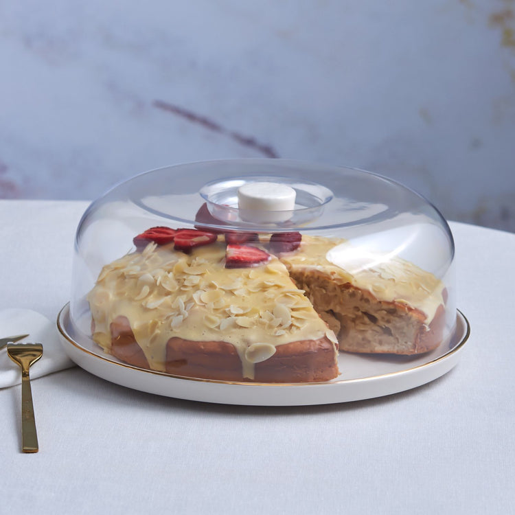 Karaca Calvin Cake Stand 28 cm Ecru