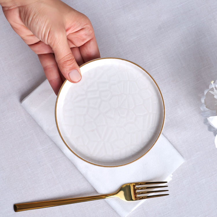 KARACA CALVIN DESSERT PLATE, 13 CM, IVORY