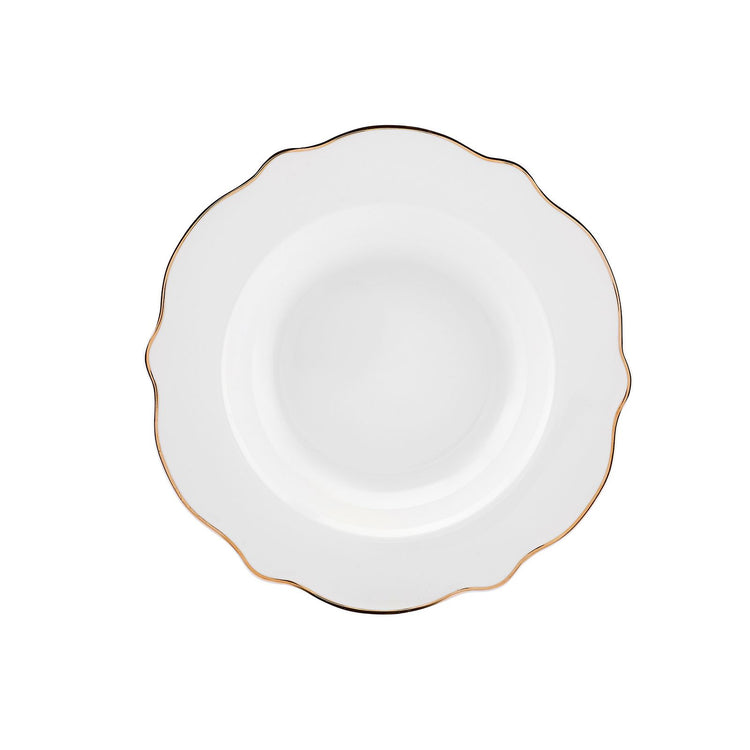 Karaca Daisy Wave Shape Large Bowl, Gold