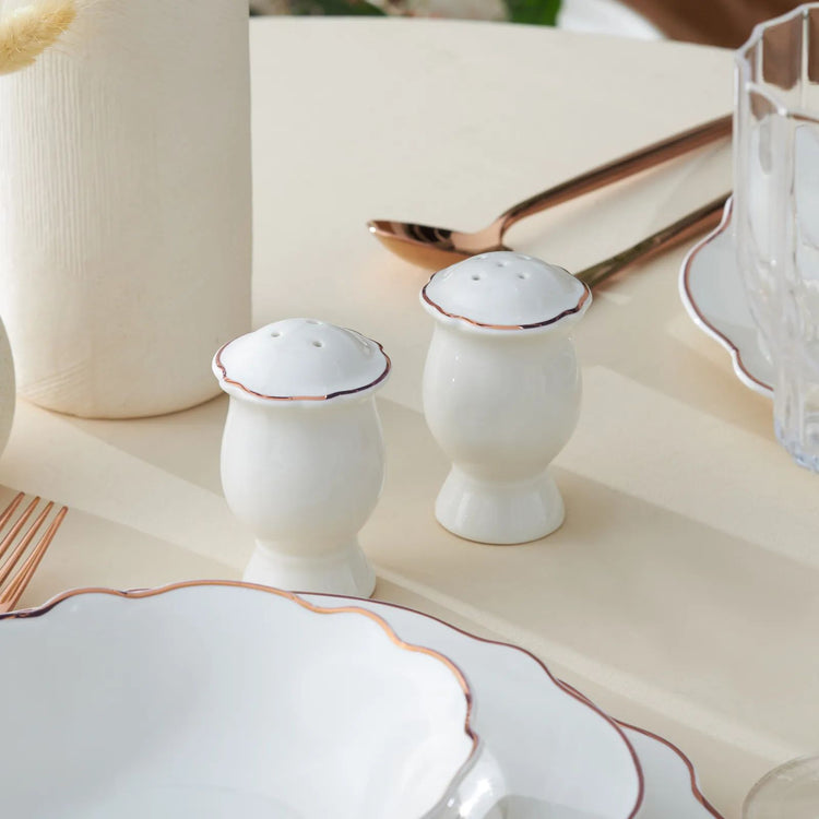 KARACA DAISY WAVE SHAPE BOWL SET, ROSE