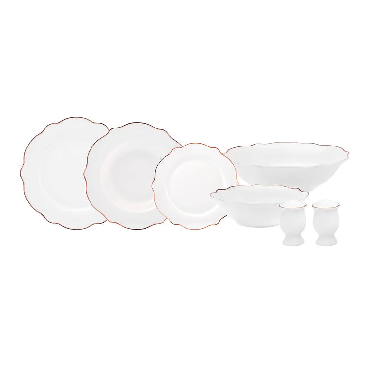 KARACA DAISY WAVE SHAPE BOWL SET, ROSE