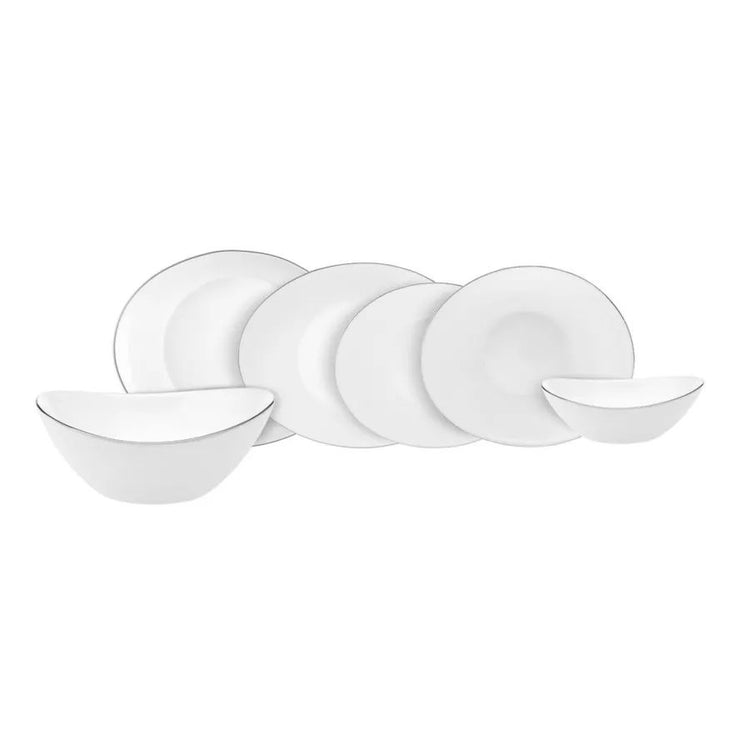 Karaca Pure 26 Pieces 6 Person Opal White with Bowls