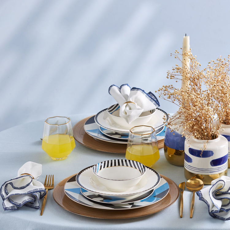 Karaca Posts 24 Pieces 6 Person, Blue