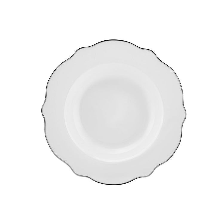 Karaca Daisy Wave Shape with Boat, Platinum