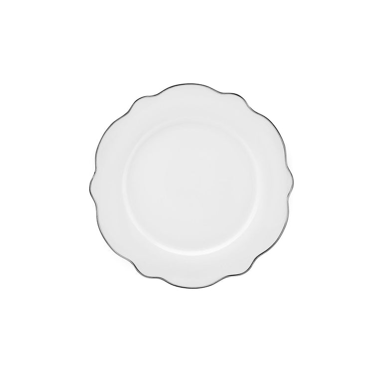 Karaca Daisy Wave Shape with Boat, Platinum