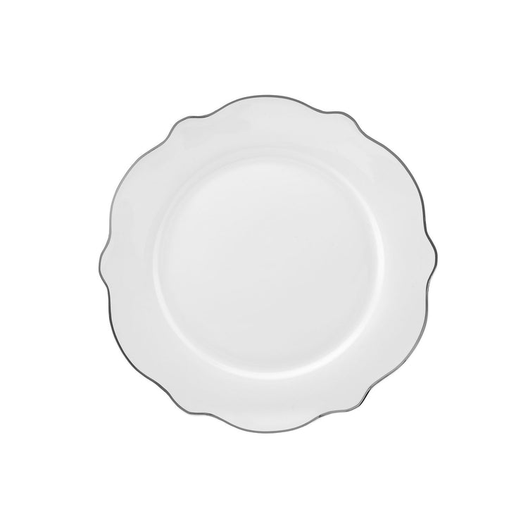 Karaca Daisy Wave Shape with Boat, Platinum