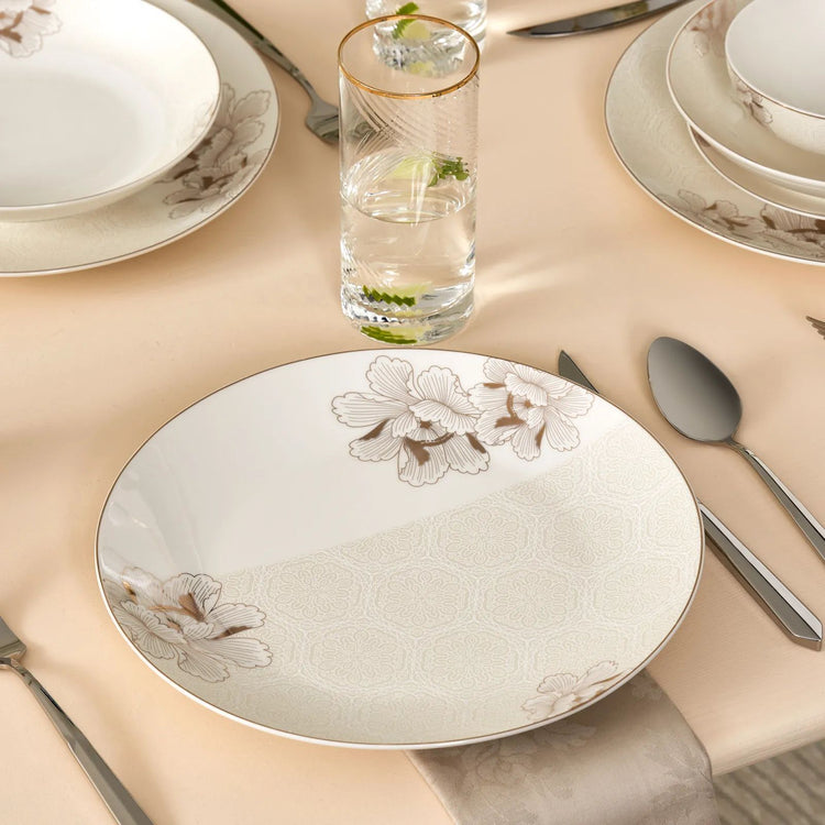 Karaca Camellia 24 Pieces 6 Person Dinnerware Set, Multicolor