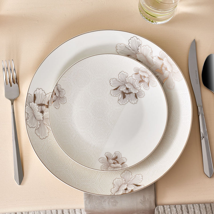 Karaca Camellia 24 Pieces 6 Person Dinnerware Set, Multicolor