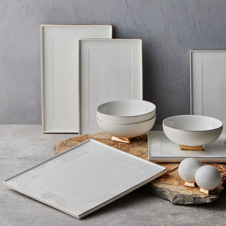 Karaca Artdeco 22 Pieces 6 Person Dinnerware Set, Gold