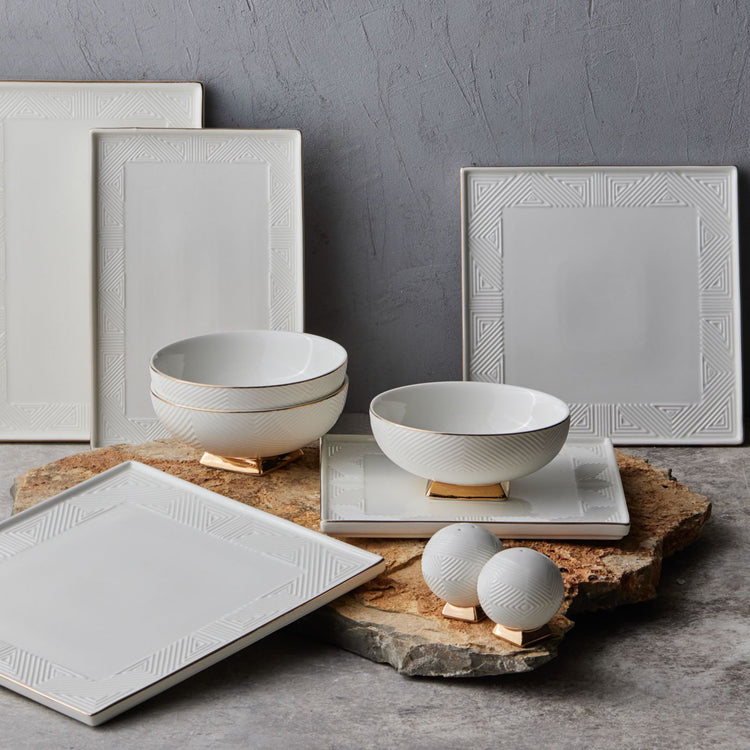 Karaca Artdeco 22 Pieces 6 Person Dinnerware Set, Gold