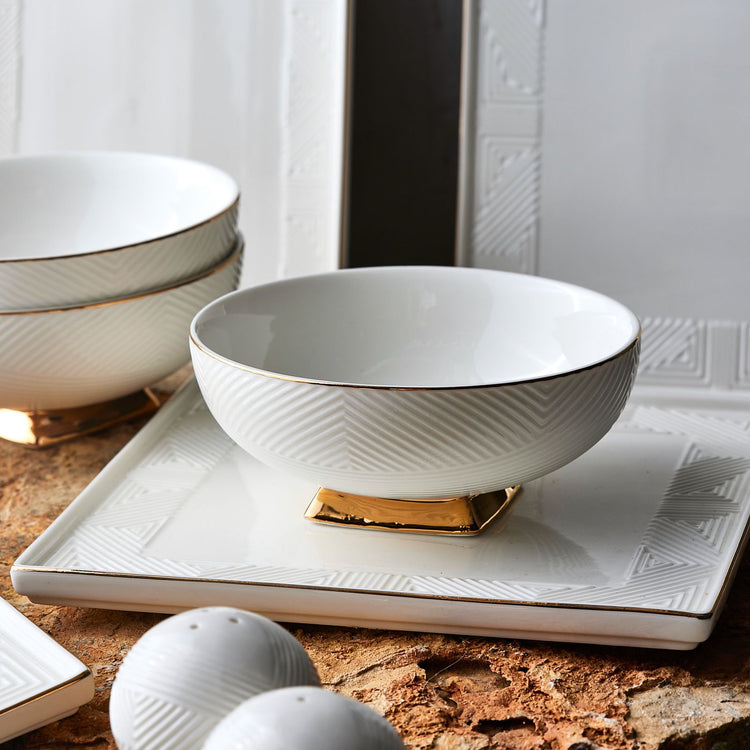 Karaca Artdeco 22 Pieces 6 Person Dinnerware Set, Gold