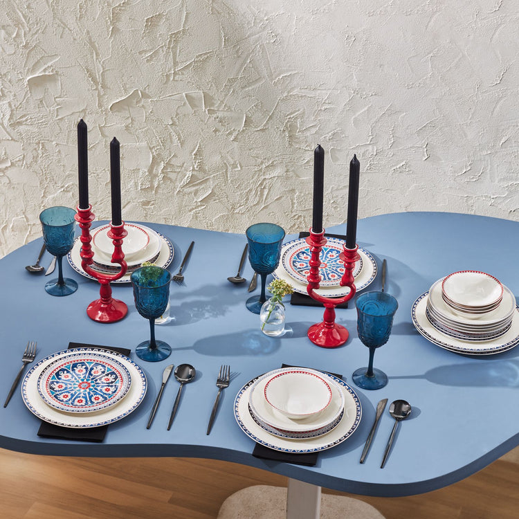 Karaca Ancient 24 Pieces 6 Person Dinnerware Set, Multicolor