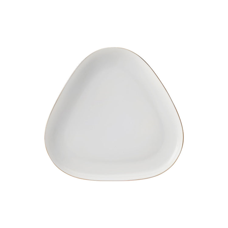 Karaca Streamline Triangle 24 Pieces 6 Person Dinnerware Set, Gold