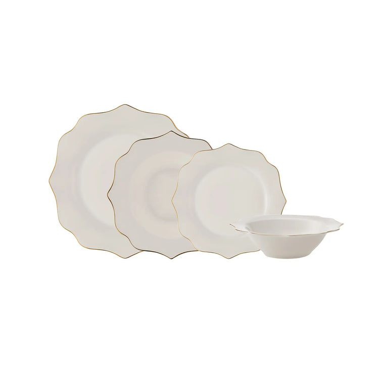 Karaca Kate 24 Pieces 6 Person Dinnerware Set, Gold