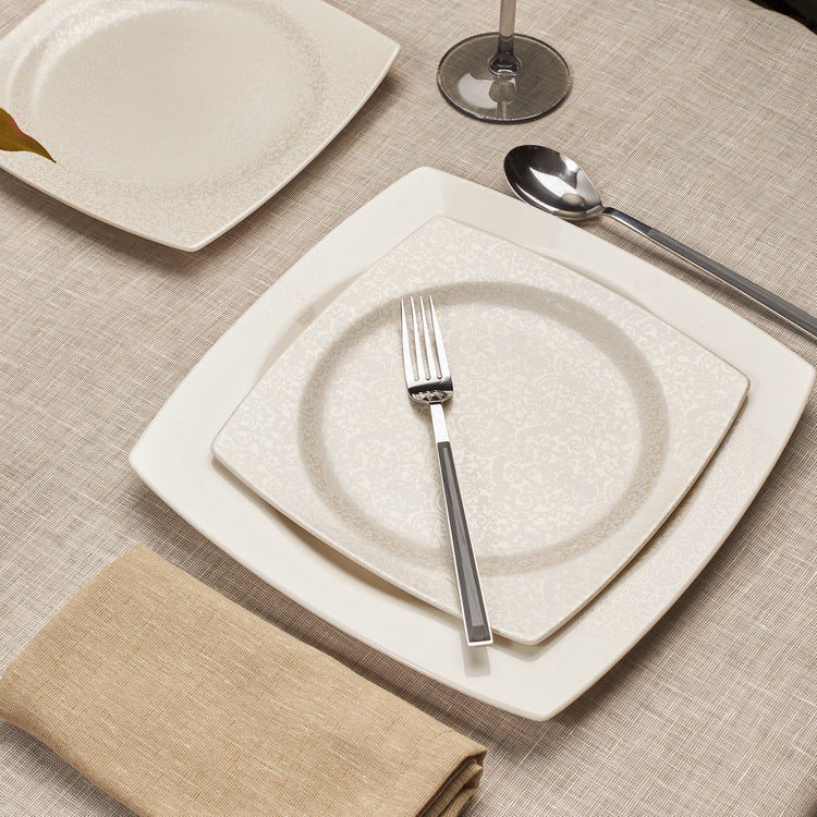 Karaca Flava 24 Pieces 6 Person Dinnerware Set, Cream