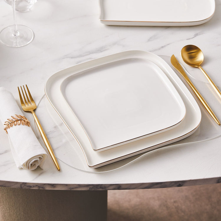 Karaca Streamline Slope 29 Pieces 6 Person Dinnerware Set, Gold