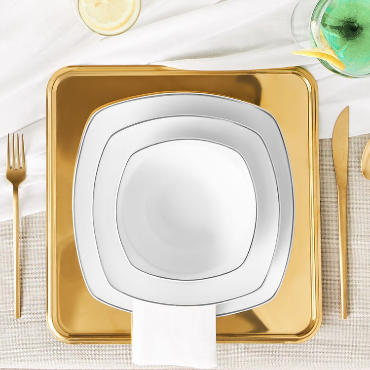 Karaca Roman Platinum Square Shape, Platinum