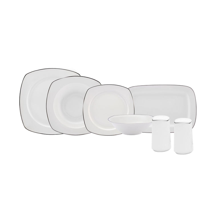 Karaca Roman Platinum Square Shape, Platinum