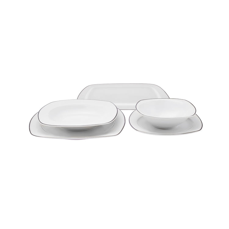 Karaca Roman Platinum Square Shape, Platinum