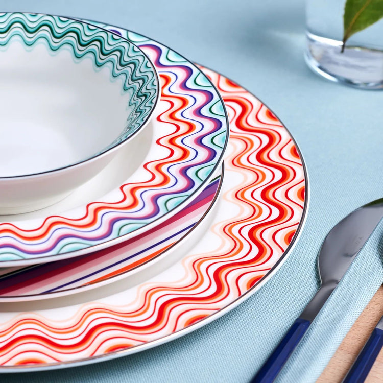 Karaca Bailando 24 Pieces 6 Person Dinnerware Set, Multicolor