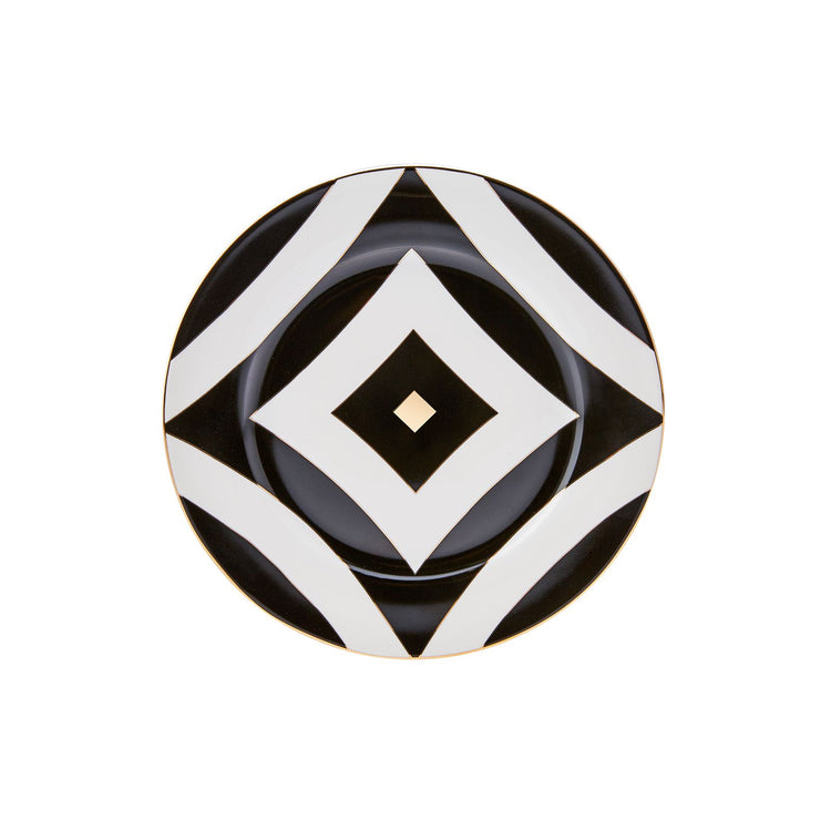 Karaca Roll 24 Pieces 6 Person Dinnerware Set, Black