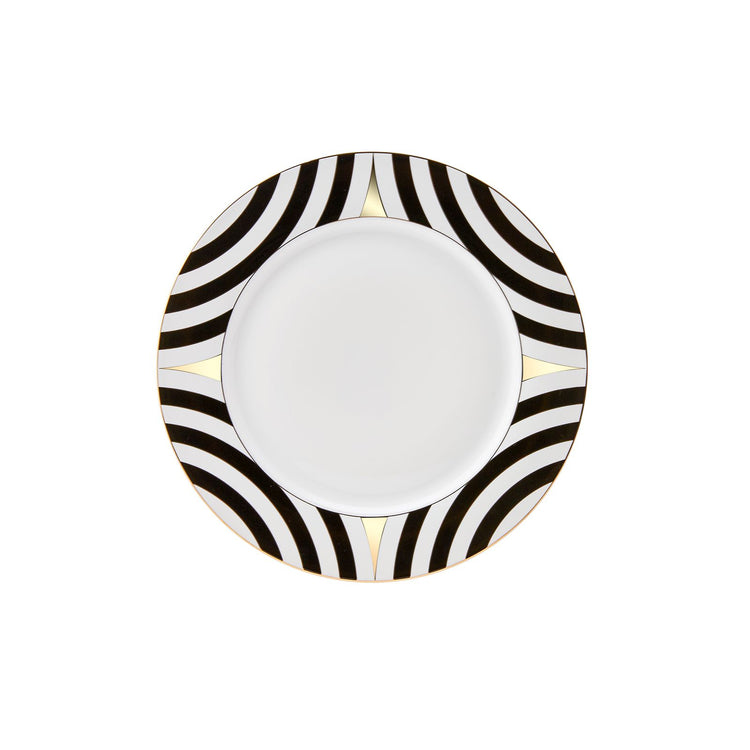 Karaca Roll 24 Pieces 6 Person Dinnerware Set, Black